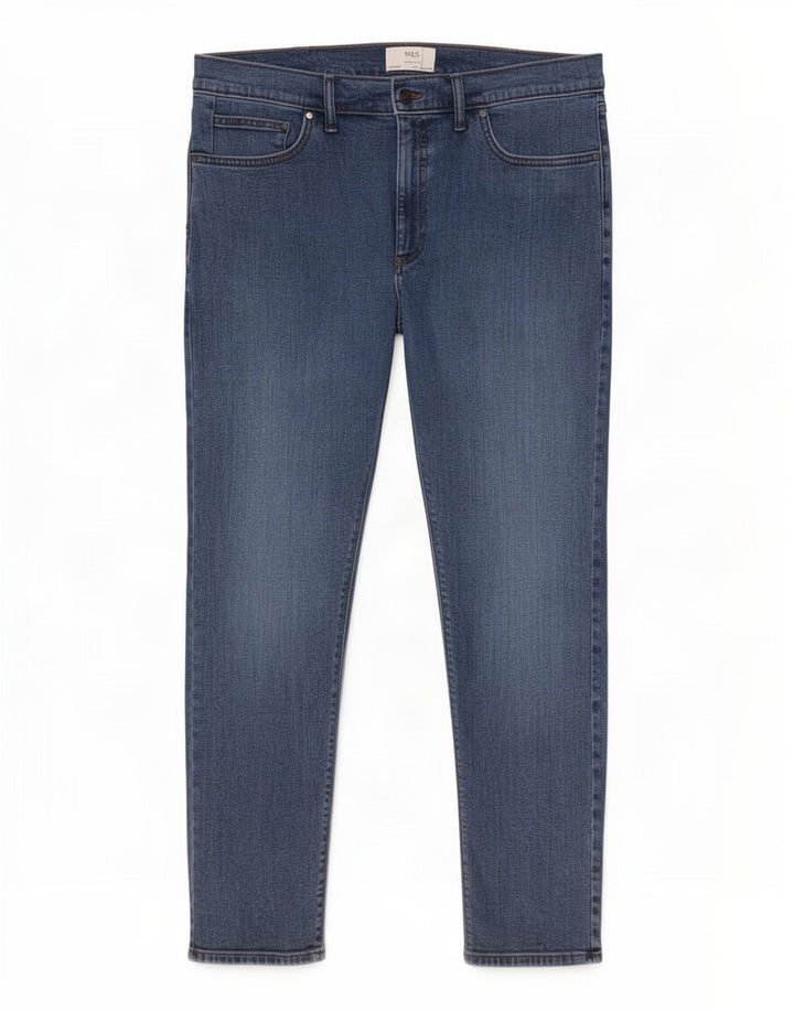 Marks & Spencer Herre Slim Jeans W38 L29 Blå Bomuld