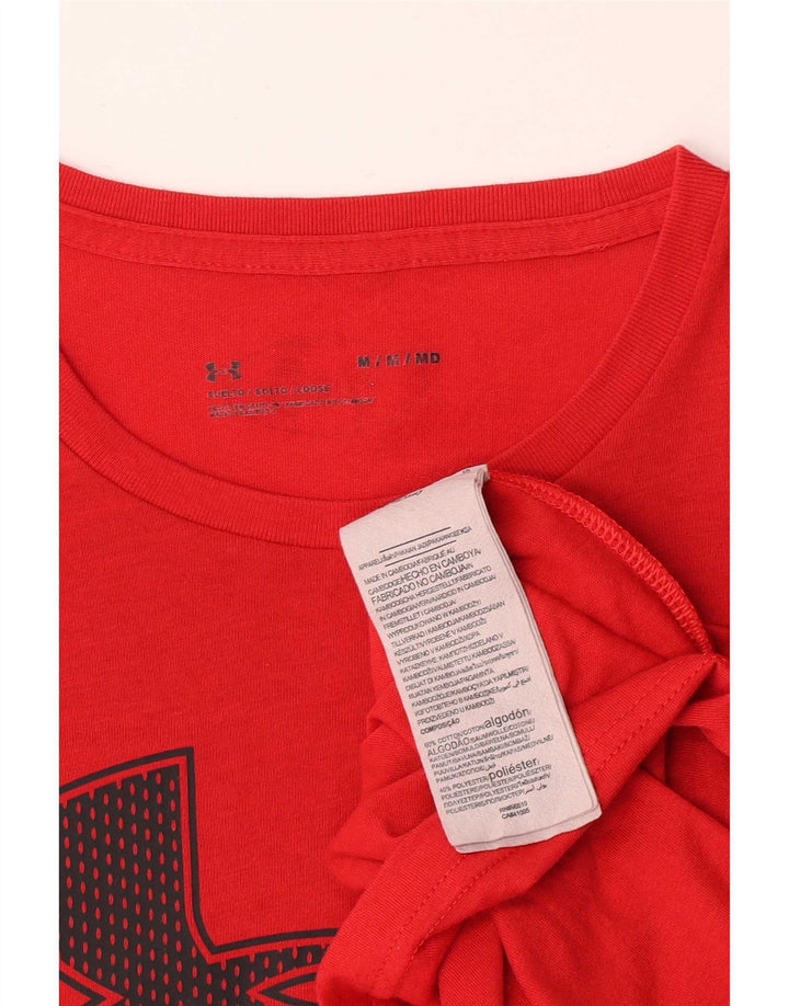 Under Armour Herre grafisk T-shirt Top Medium Rød Bomuld