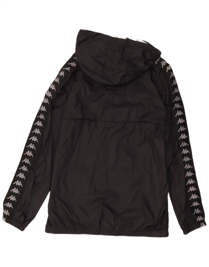 Kappa Regnjakke med hætte til mænd UK 42 XL Sort polyamid