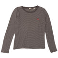 Levi's Dametop Langærmet UK 14 Mellemgrå nålestribet bomuld
