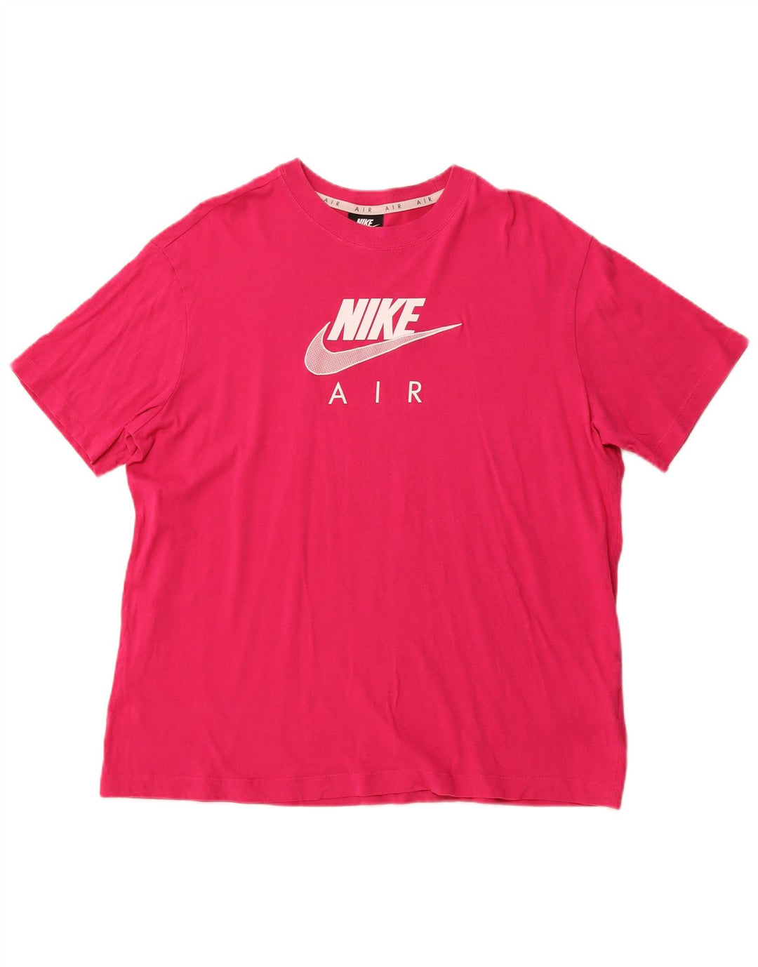 NIKE Herre Air Graphic T-Shirt Top Medium Pink Bomuld