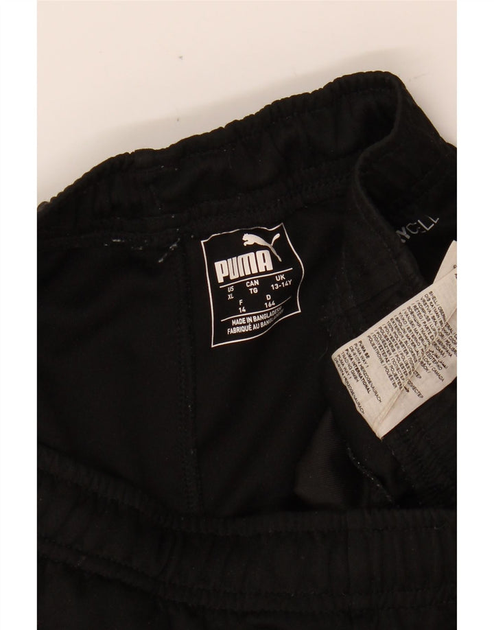 PUMA Girls Tracksuit Trousers 13-14 Years  Black Polyester