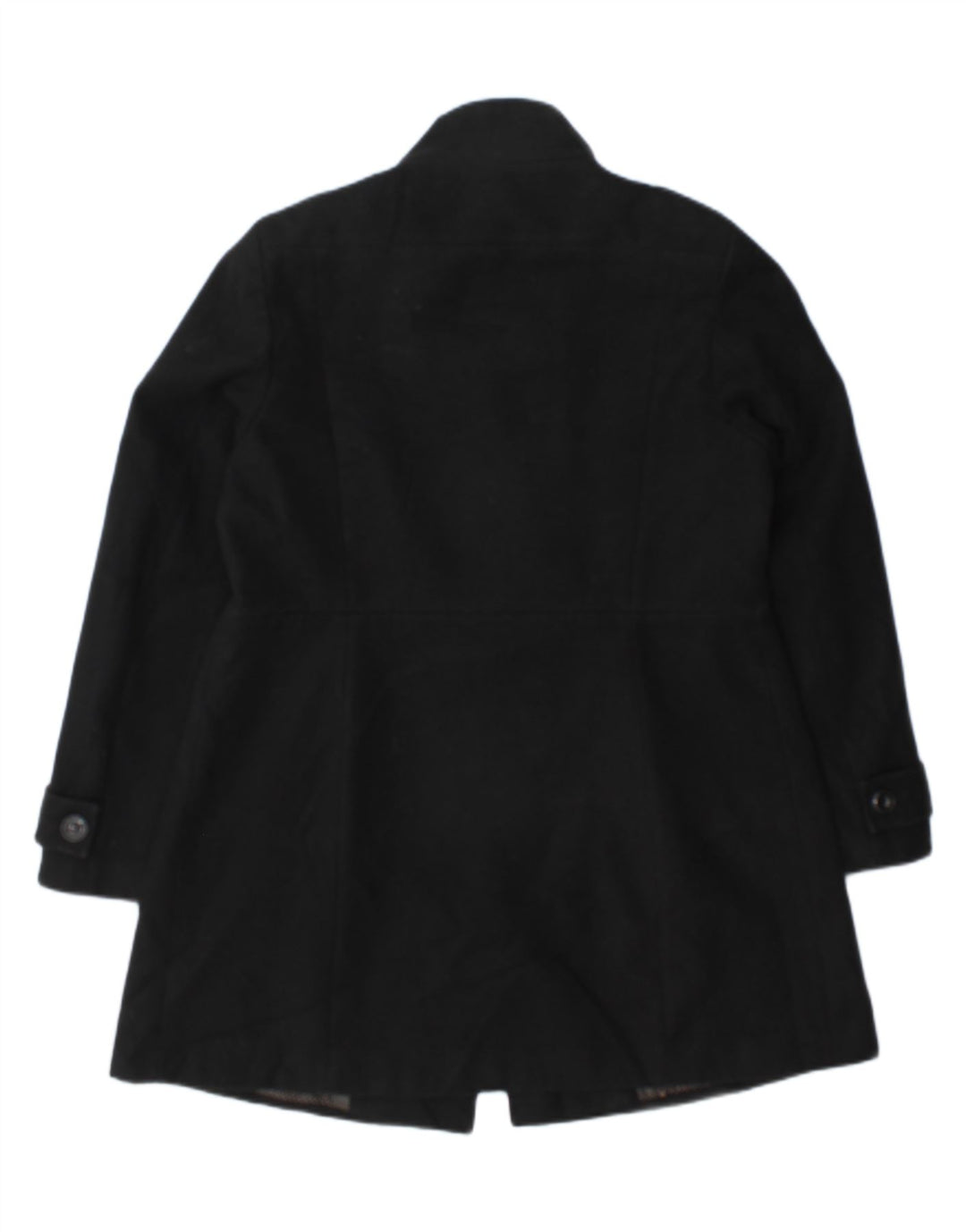 Marks & Spencer Dobbeltradet frakke til kvinder UK 14 Medium Sort Polyester
