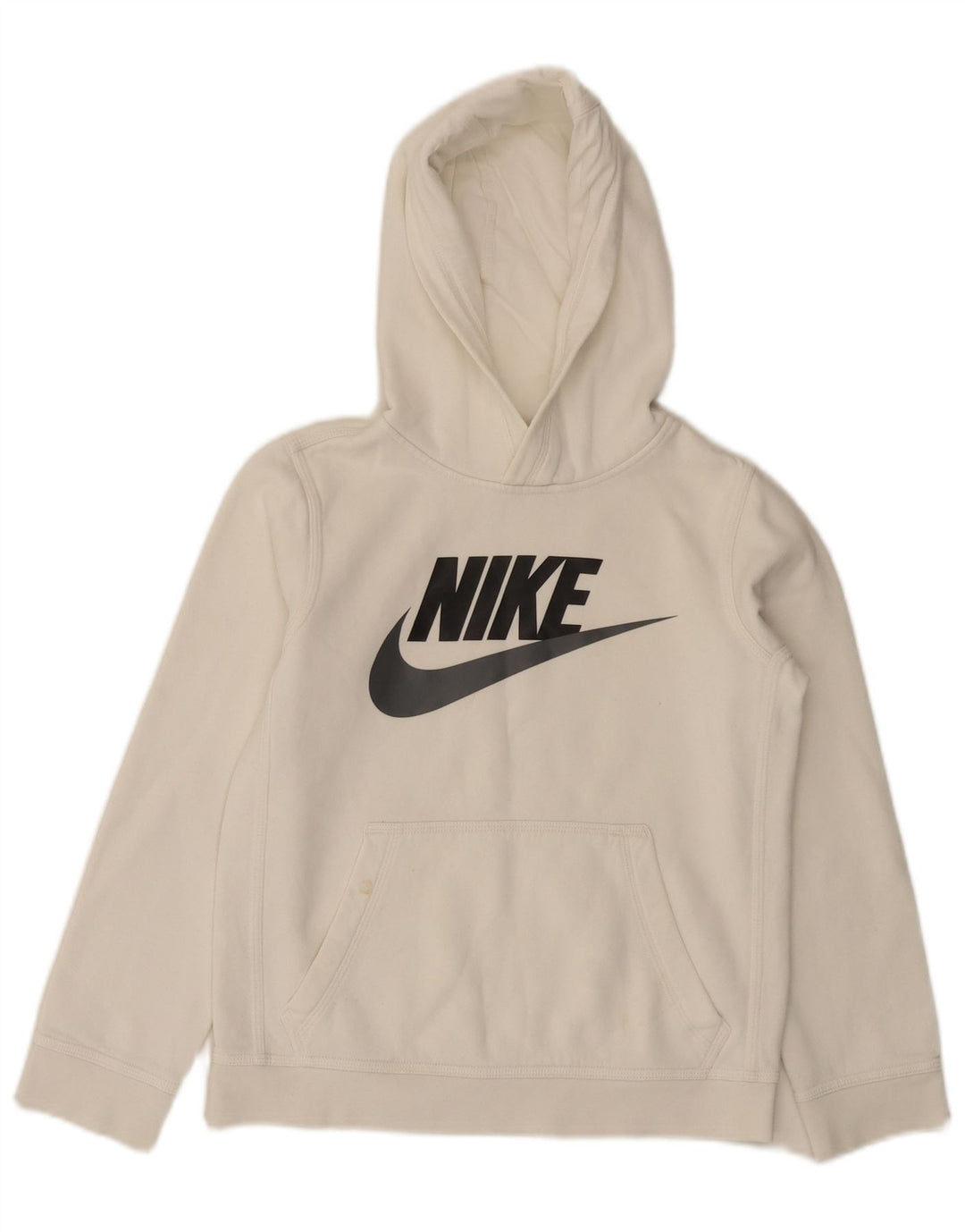 NIKE drenge grafisk standard hættetrøjetrøje 10-11 år Medium hvid