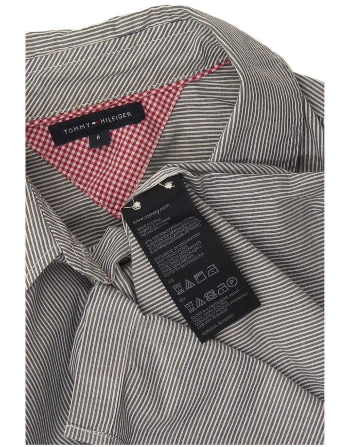 Tommy Hilfiger Dameskjorte US 6 Medium Grey Nålestribet bomuld