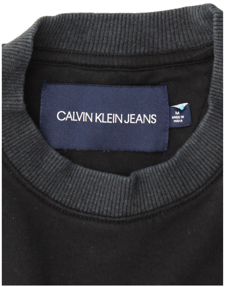 CALVIN KLEIN JEANS Sweatshirt til mænd Medium Sort Bomuld