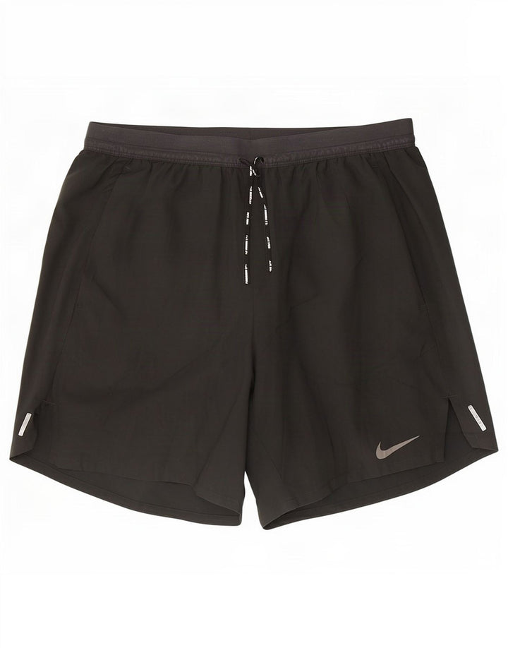 Nike Dame Dri Fit Sports Shorts UK 12 Medium Sort Polyester