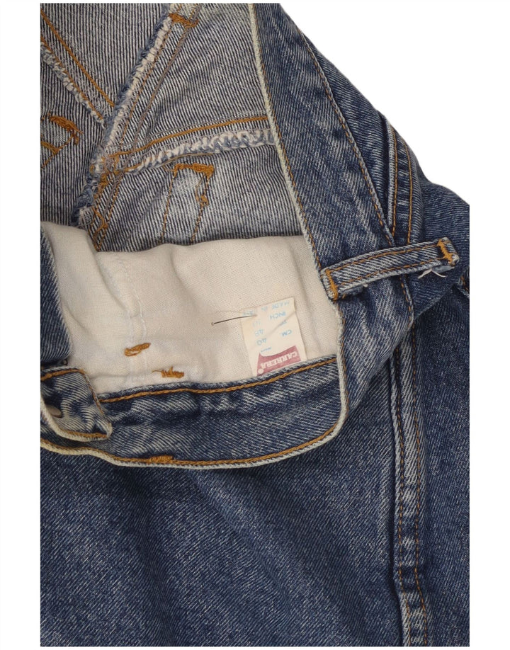 Carrera Midi-denimnederdel til kvinder W30 Medium Blue Bomuld