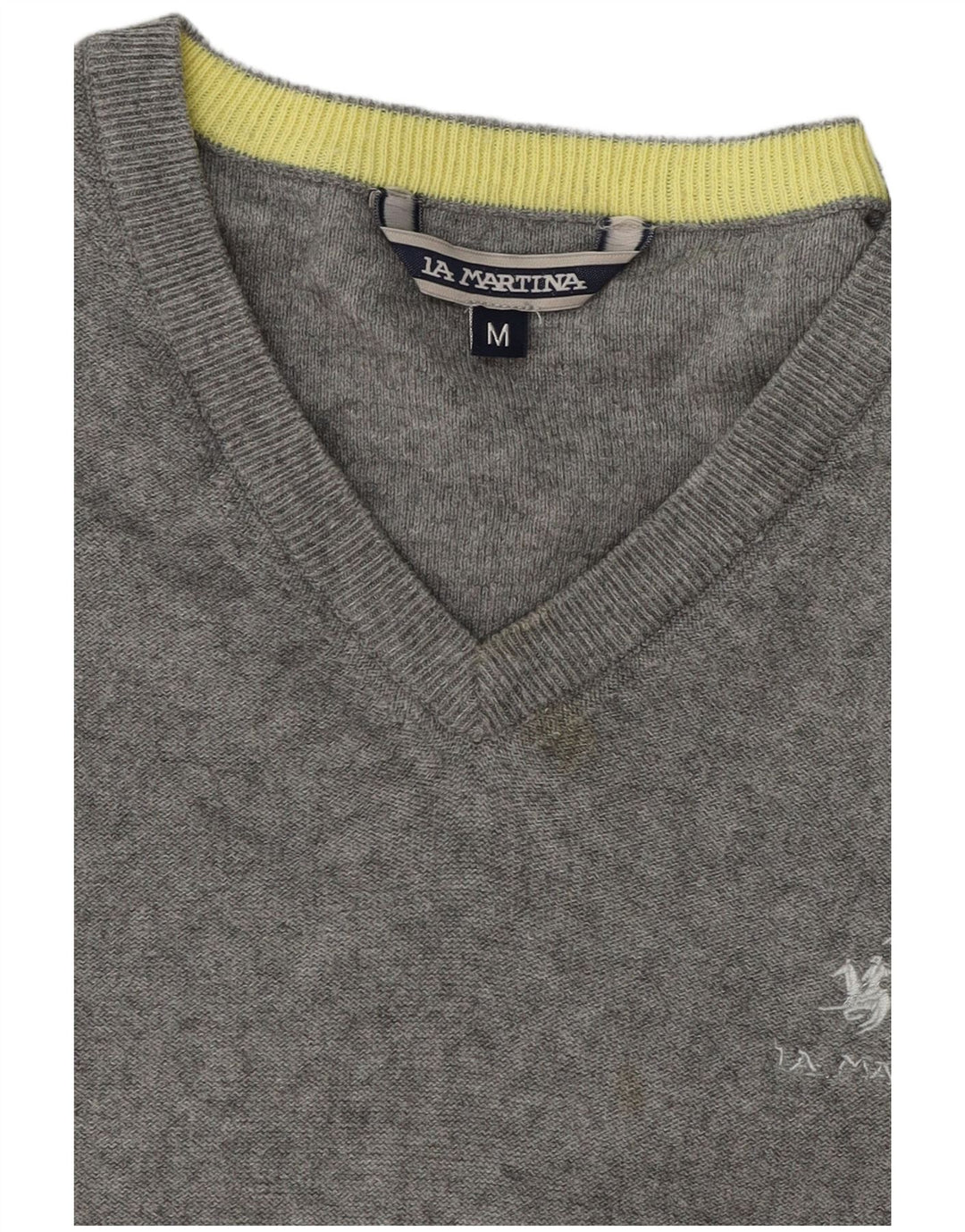 La Martina Herre V-hals sweater Medium Grå Bomuld