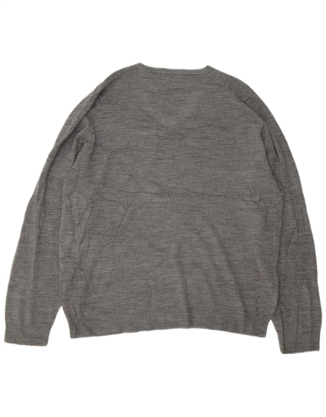 Marks & Spencer Herre Blue Harbor V-hals sweater XL Grå Flecked