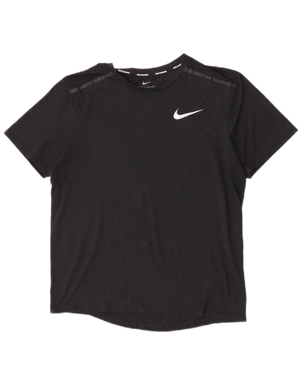 Nike Herre Dri Fit T-Shirt Top Medium Sort Polyester