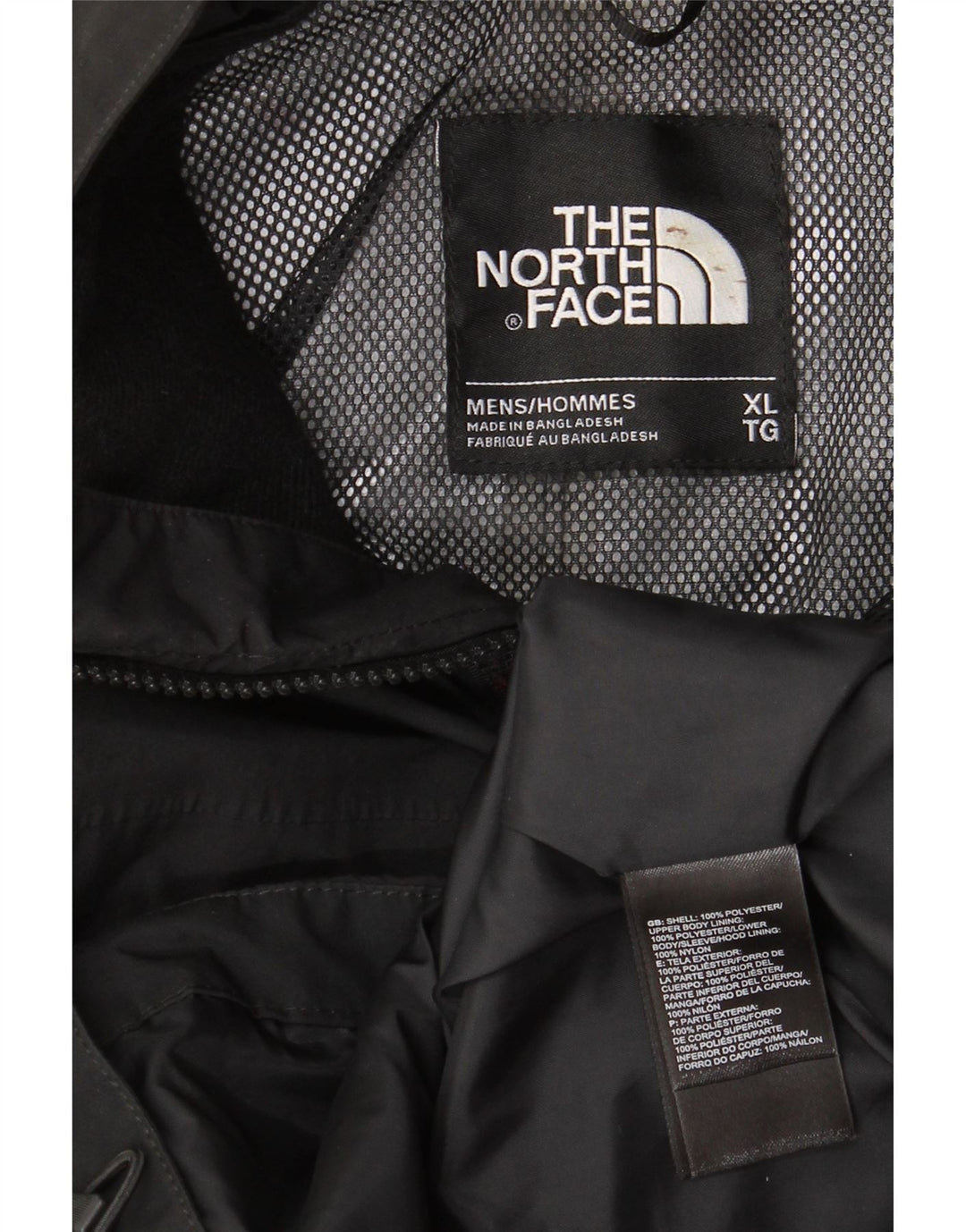 The North Face Herre Hyvent Graphic Hooded Rain Jacket UK 42 XL Sort