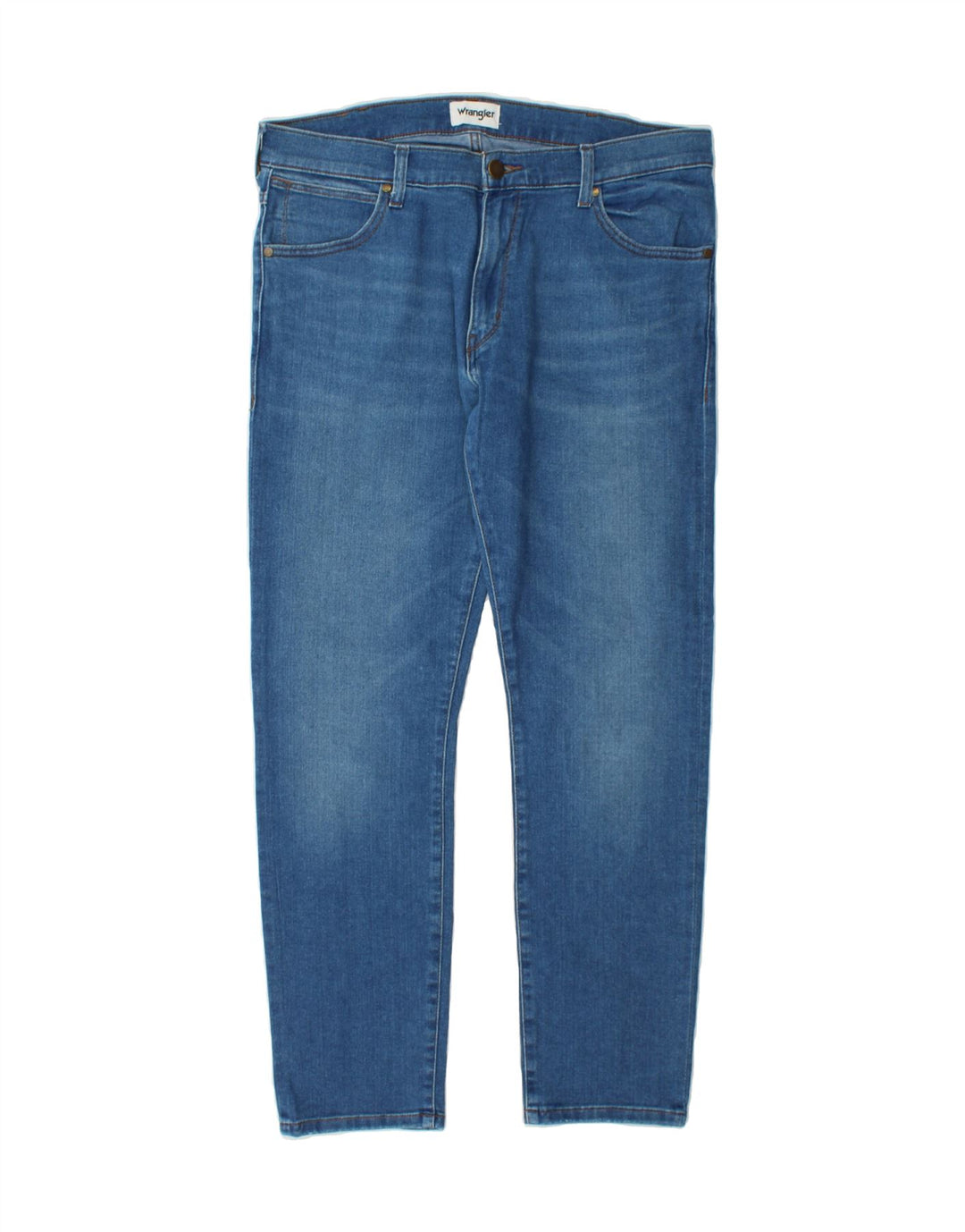 WRANGLER Womens Larston Slim Jeans W34 L32 Blue Cotton Vintage Wrangler and Second-Hand Wrangler from Messina Hembry 