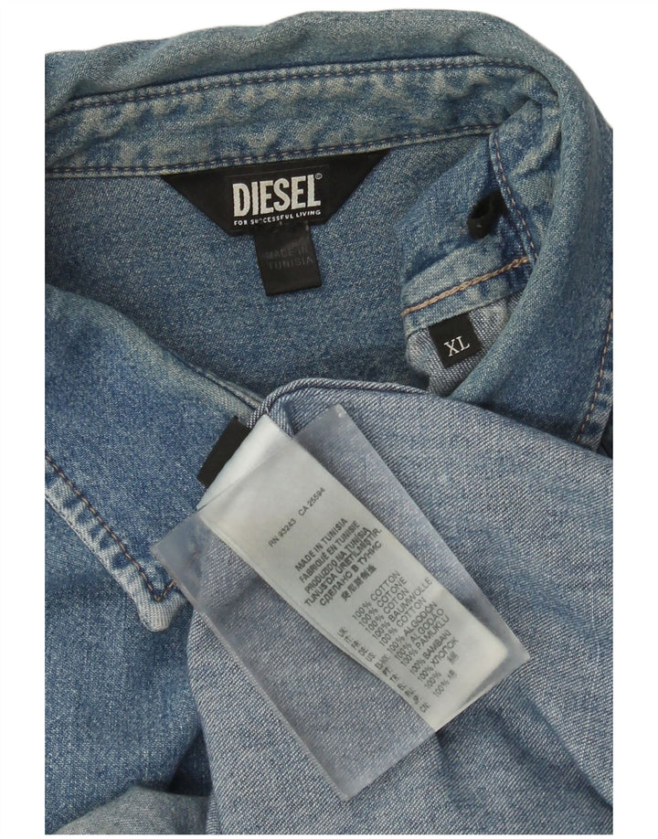 Diesel Herre Denim Shirt XL Blå Bomuld
