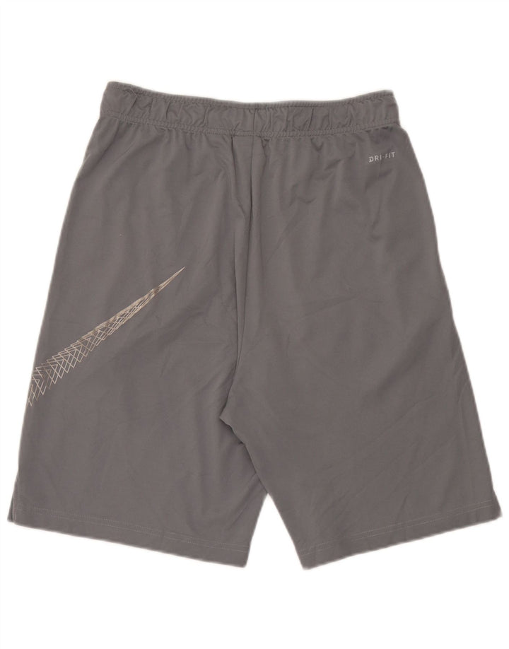 Nike Herre Dri Fit grafiske sportsshorts mellemgrå polyester