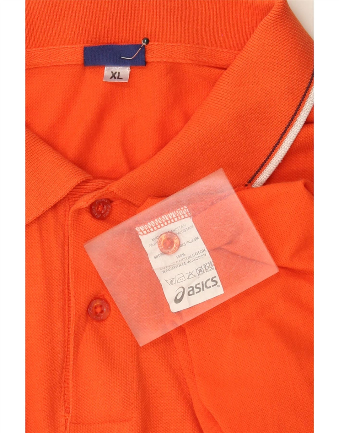 Asics herre poloshirt XL orange bomuld