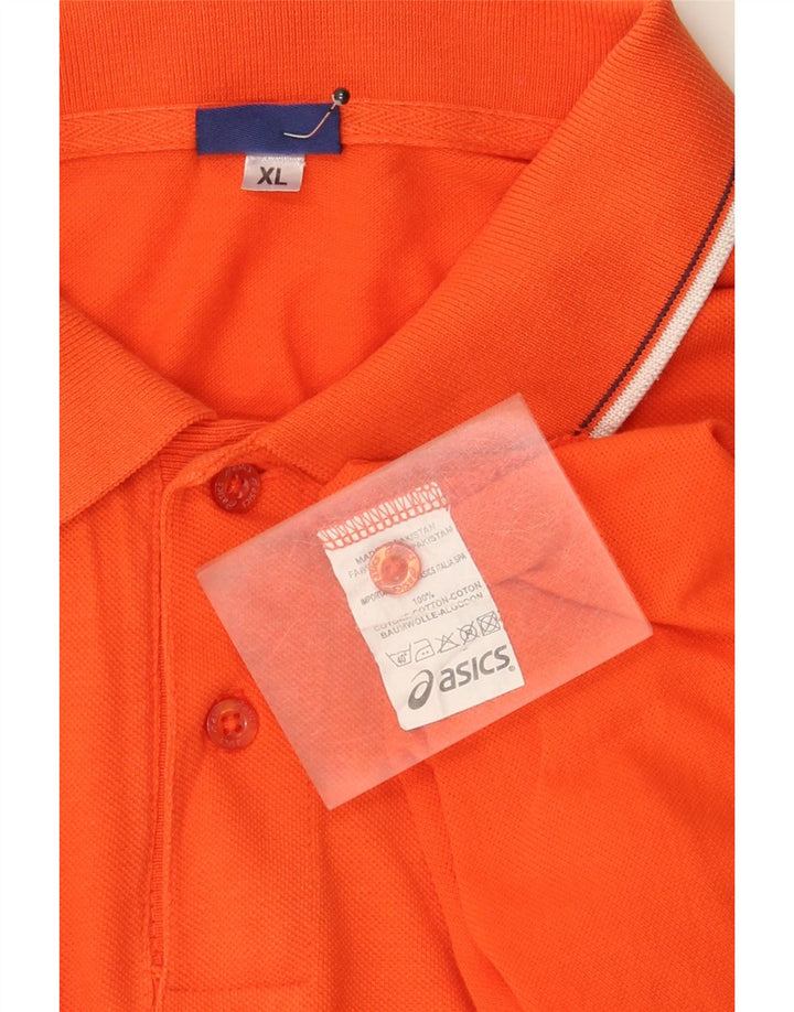 Asics herre poloshirt XL orange bomuld
