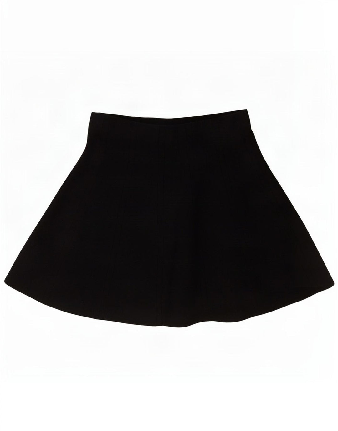 Zara Dame Højtalje Mini Nederdel Stor W30 Sort Viscose