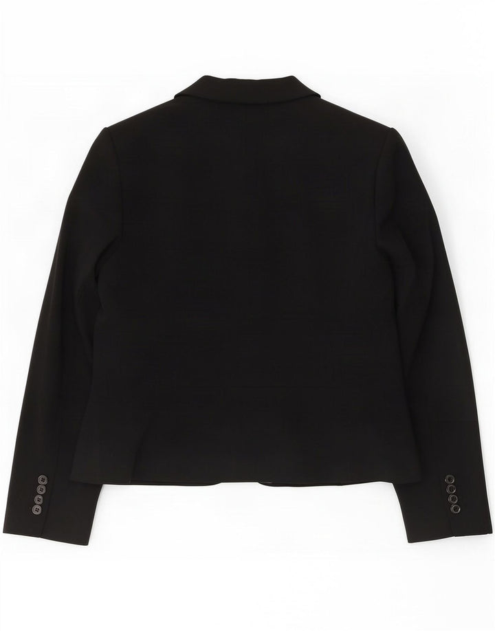 Marks & Spencer Dame 2-knaps blazerjakke UK 14 Medium Sort Polyester