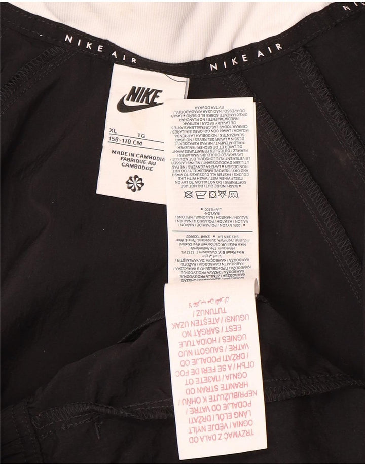 Nike drenge grafisk træningsdragt topjakke 13-14 år XL sort nylon
