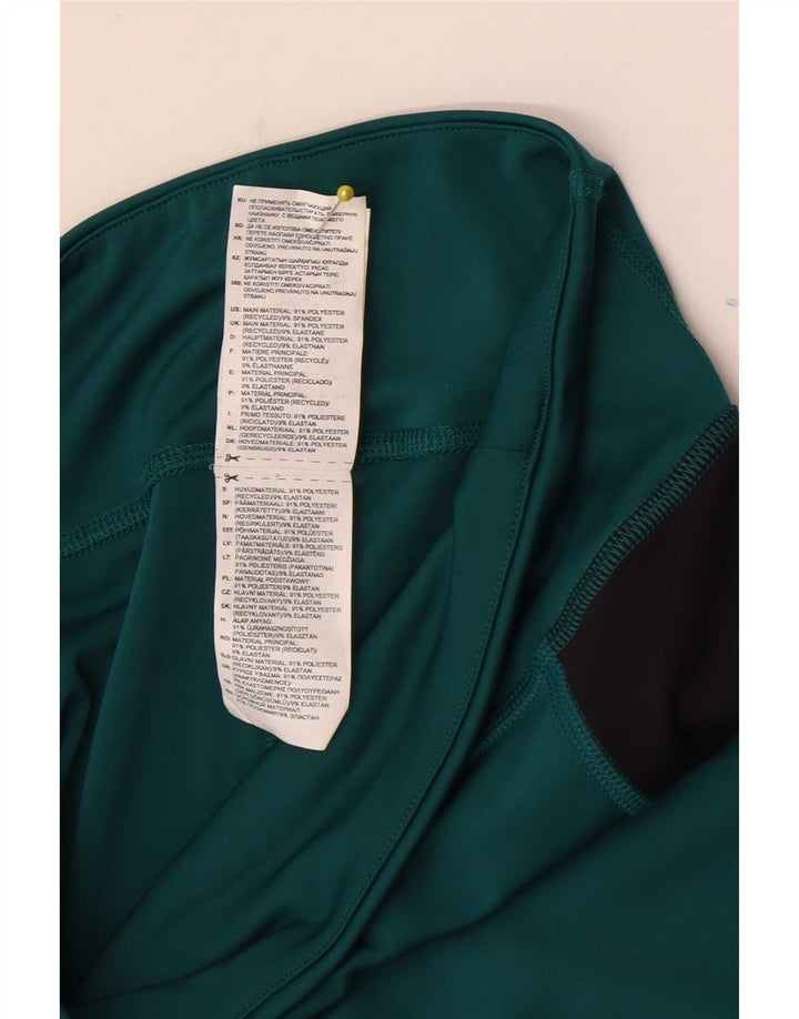 Reebok Grafiske Leggings til kvinder UK 8/10 Small Green Colourblock Polyester