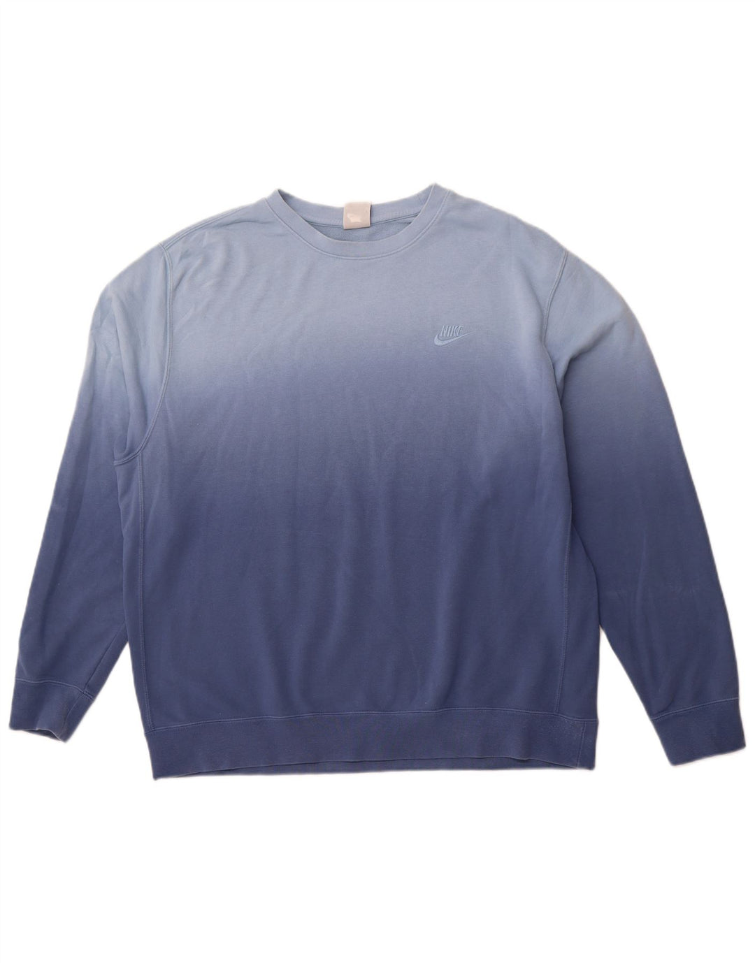 NIKE Sweatshirt Jumper til mænd XL Blå Colourblock Bomuld