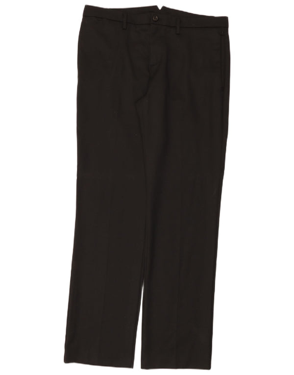Benetton Herre Lige Casual Bukser IT 50 Large W36 L35 Sort Polyester