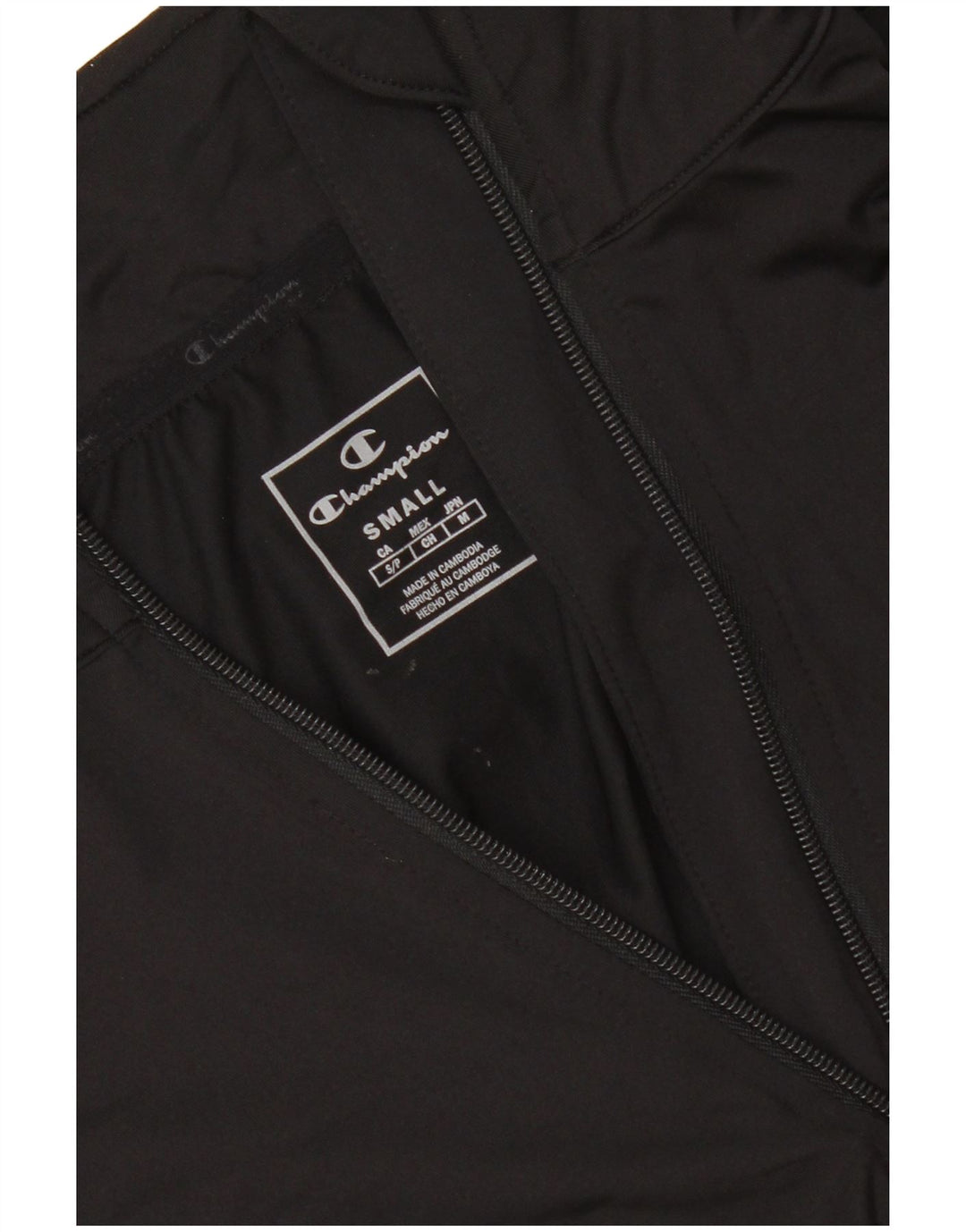 CHAMPION Herre Zip Neck Pullover Træningsdragt Top Lille Sort
