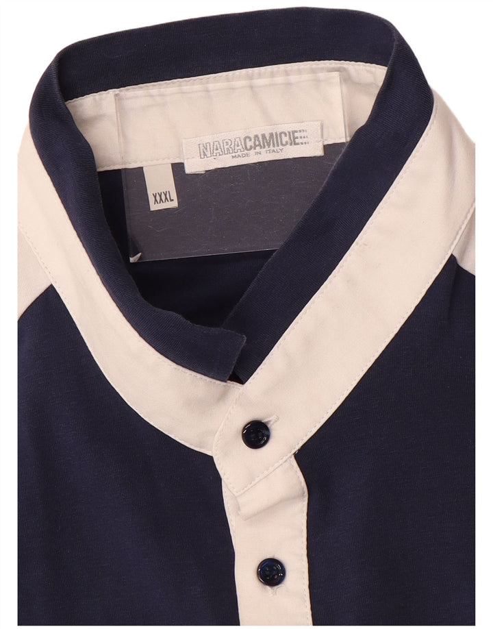 Naracamicie Polo Shirt til mænd 3XL Navy Blue Colourblock