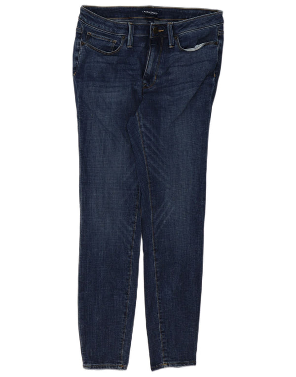 CALVIN KLEIN Dame Skinny Jeans US 8 Medium W30 L28 Blå Bomuld