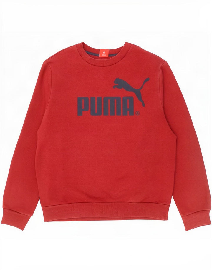 Puma Herre Grafisk Sweatshirt Jumper Large Rød