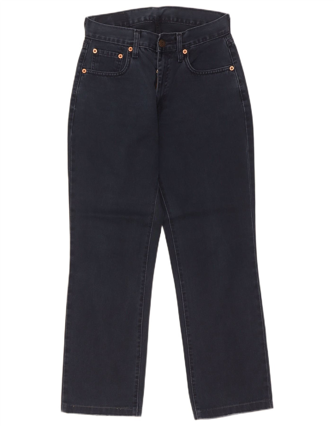 Levi's Dame 595 Straight Jeans W28 L27 Marineblå Bomuld