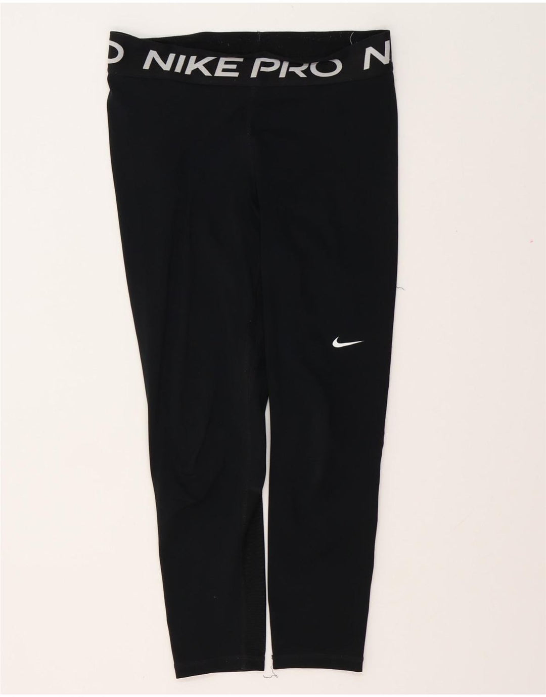 NIKE Dri Fit grafiske leggings til kvinder UK 12 Medium Black Polyester
