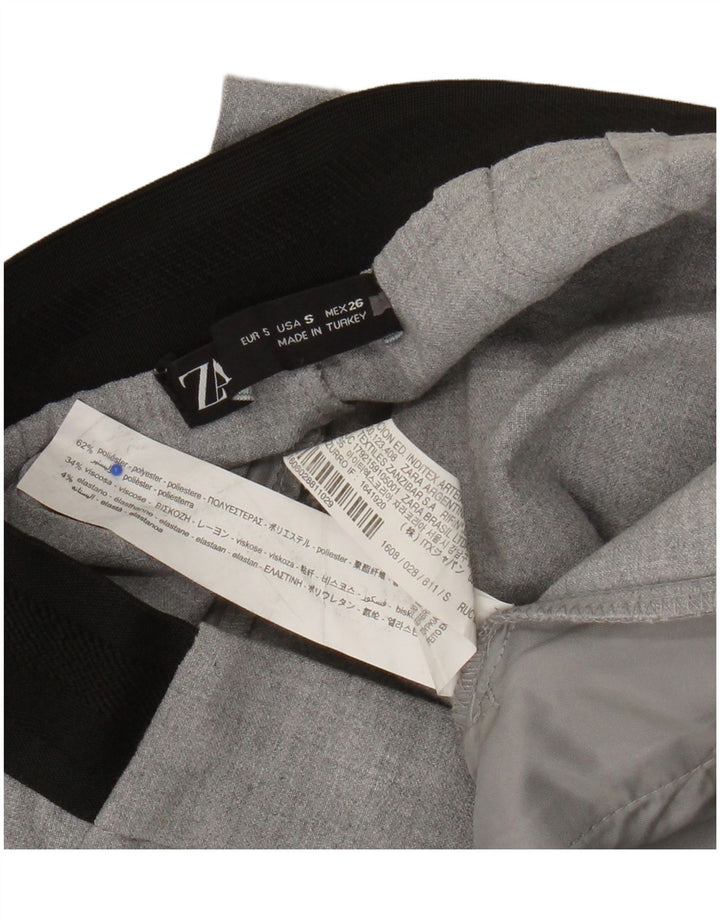 Zara Slim Chino Bukser Small W26 L27 Grå polyester
