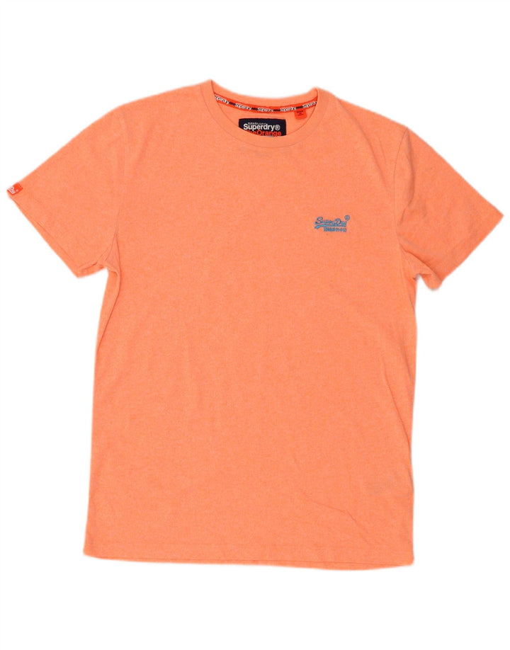 Superdry T-shirt top til mænd, stor orange bomuld