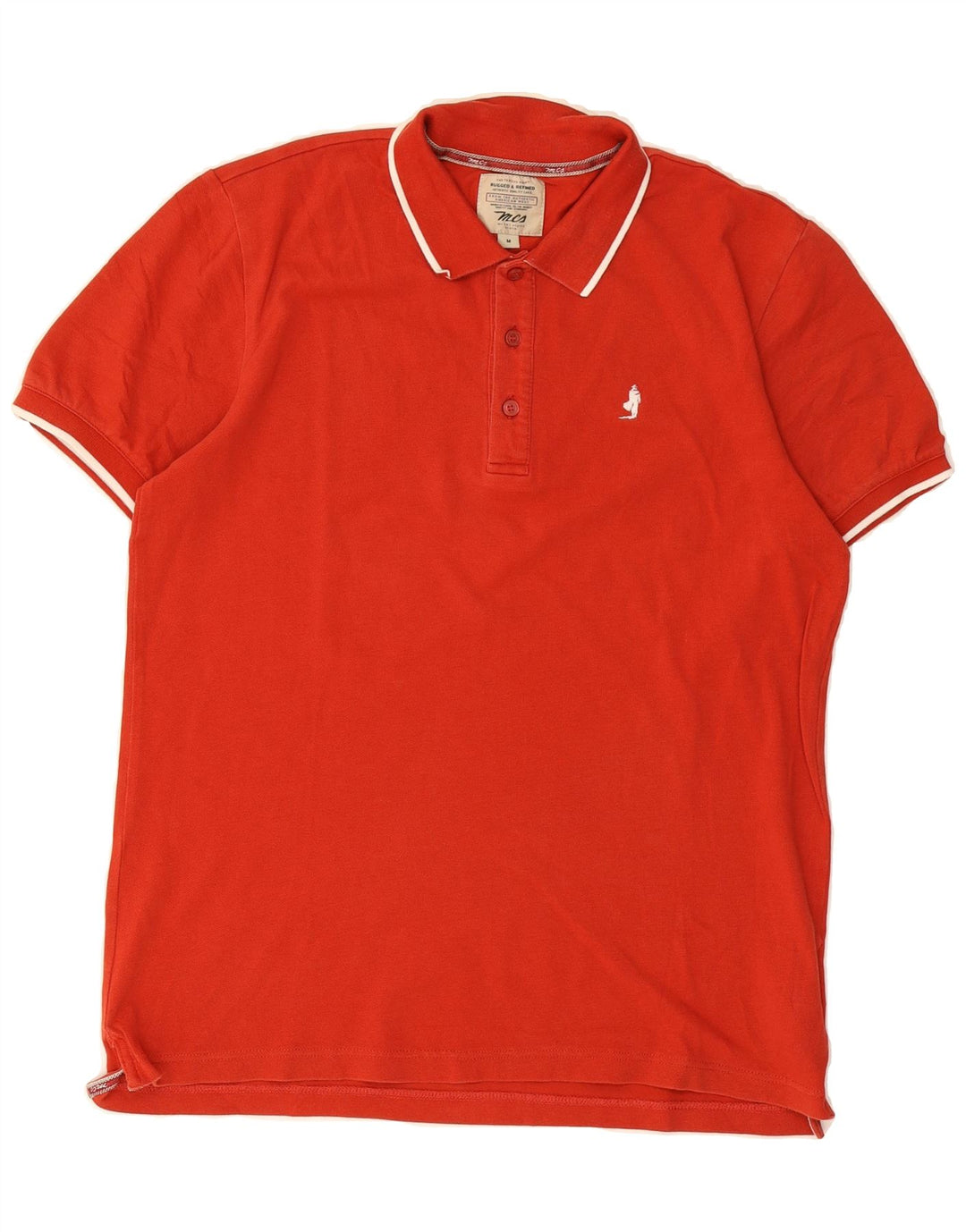 MARLBORO CLASSICS Mens Polo Shirt Medium Red Cotton Vintage Marlboro Classics and Second-Hand Marlboro Classics from Messina Hembry 