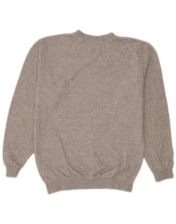 Wrangler Sweatshirt til mænd, lille grå flækket bomuld