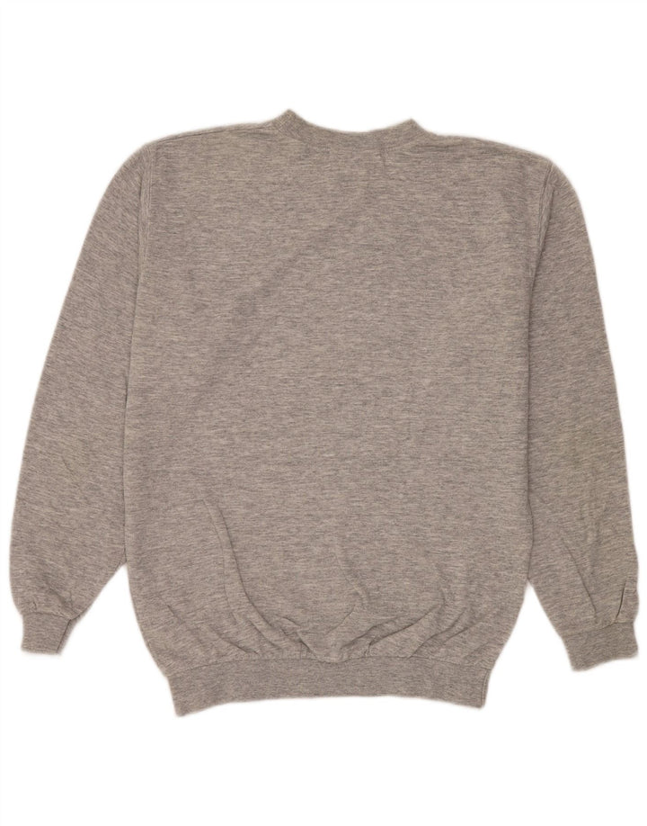 Wrangler Sweatshirt til mænd, lille grå flækket bomuld