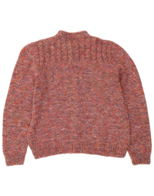 Vintage dame cardigan sweater UK 14 Medium Pink Flecked