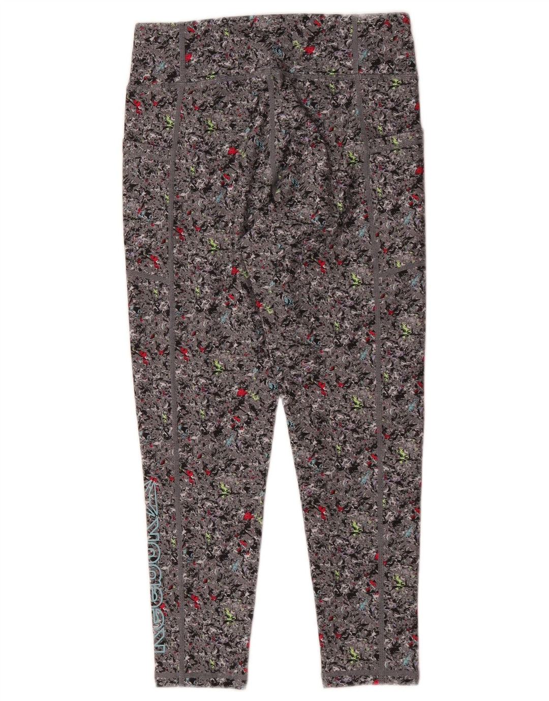 Reebok Girls Leggings 10-11 år Large Grey Floral Polyester