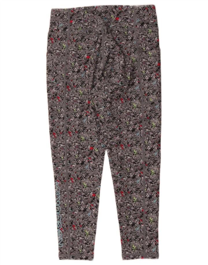 Reebok Girls Leggings 10-11 år Large Grey Floral Polyester