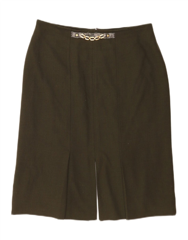 ARA lige nederdel til kvinder UK 18 XL W34 Khaki Polyester