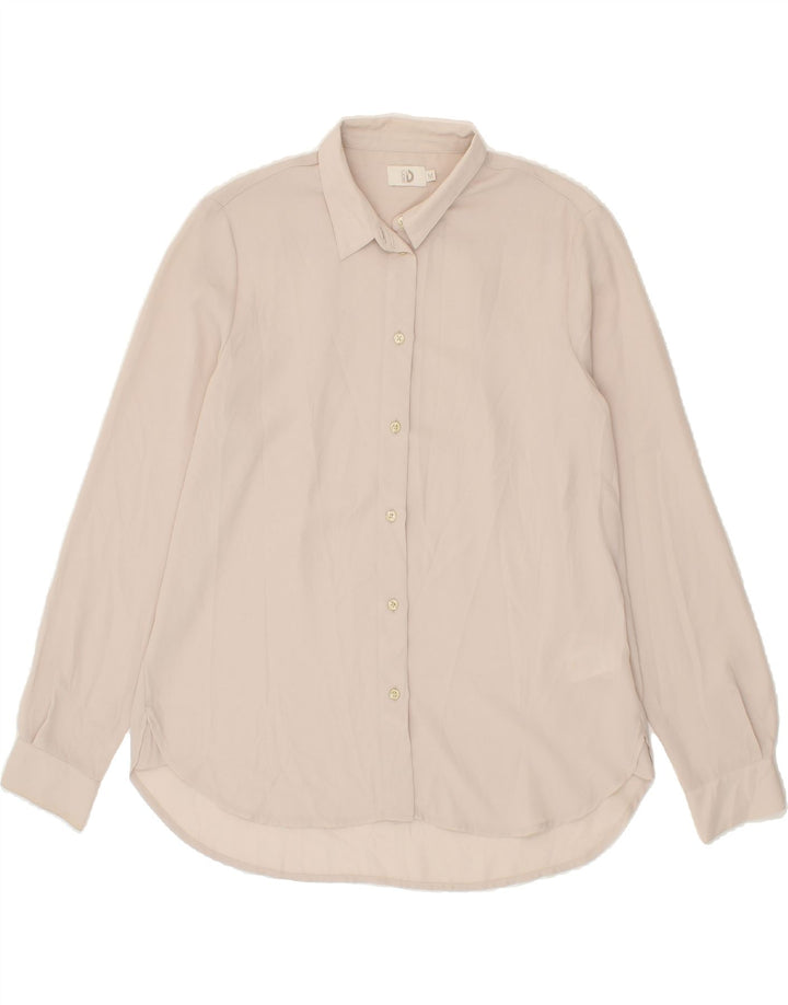 DACK'S Womens Shirt UK 14 Medium Beige Polyester Vintage Dack's and Second-Hand Dack's from Messina Hembry 