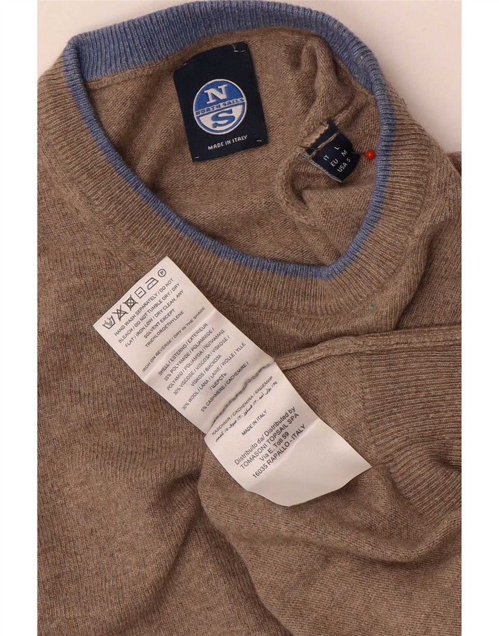 North Sails Herre Crew Neck Jumper Sweater Medium Beige Polyamid