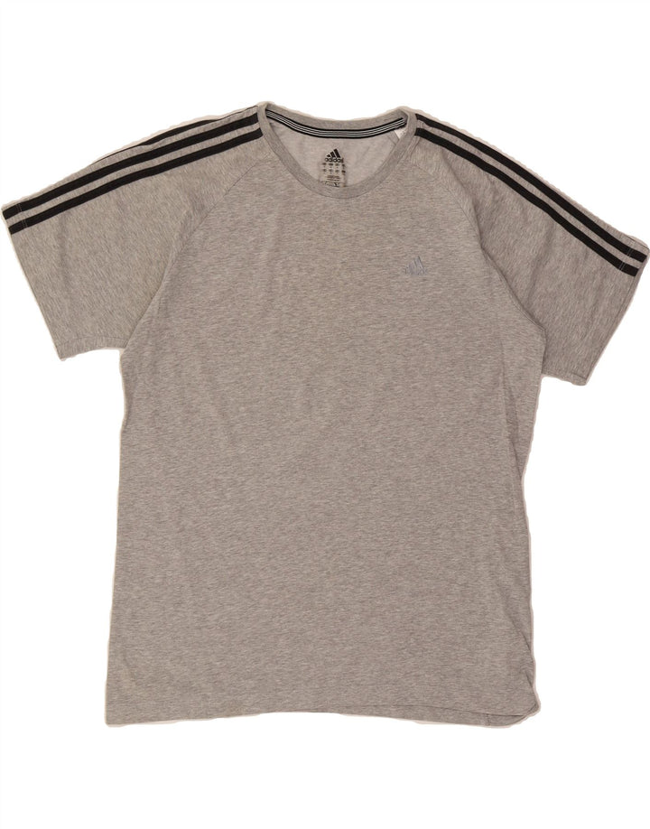 ADIDAS Mens Clima 365 T-Shirt Top Medium Grey Cotton Vintage Adidas and Second-Hand Adidas from Messina Hembry 