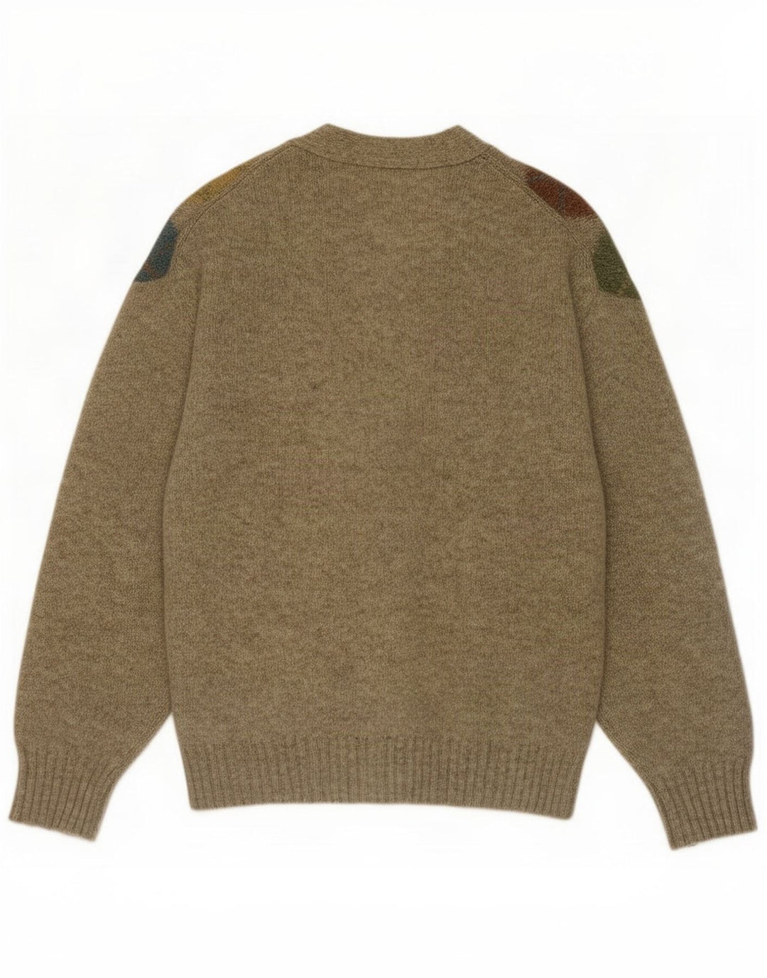 Trussardi Herre Cardigan Sweater Large Khaki Argyle/Diamond