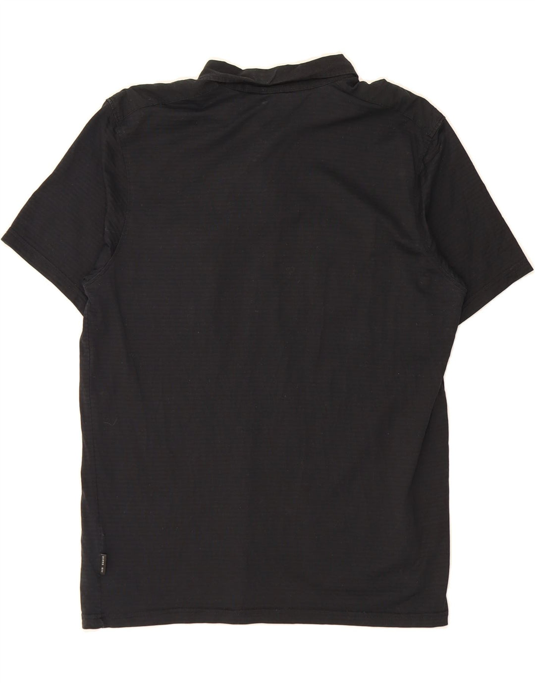 TED BAKER Mens Polo Shirt Size 5 XL Black Pinstripe Cotton Vintage Ted Baker and Second-Hand Ted Baker from Messina Hembry 