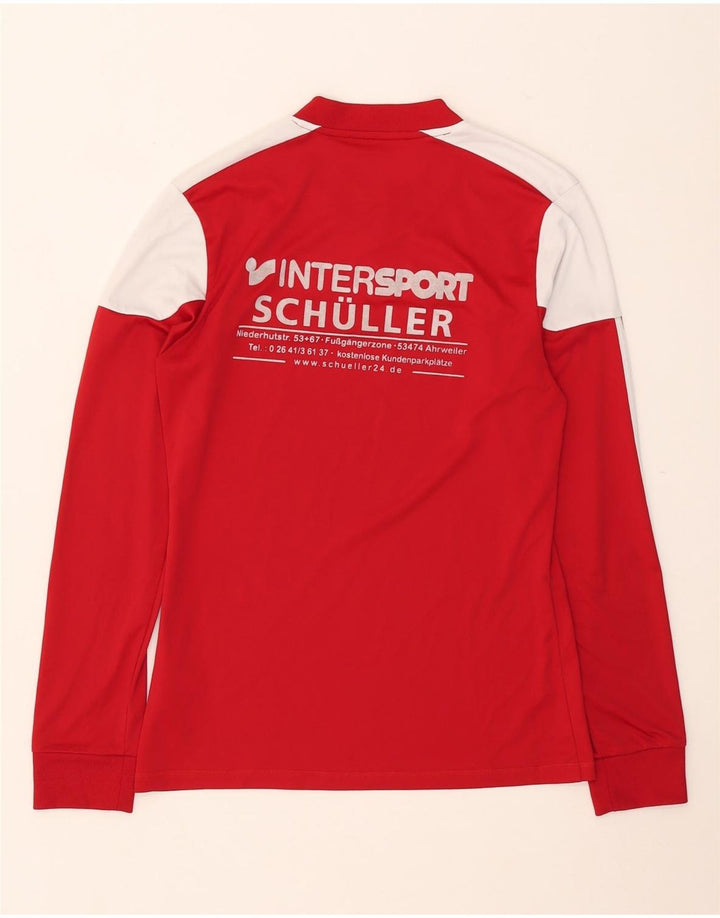 Adidas Dame Climalite Top Langærmet UK 10 Small Red Colourblock