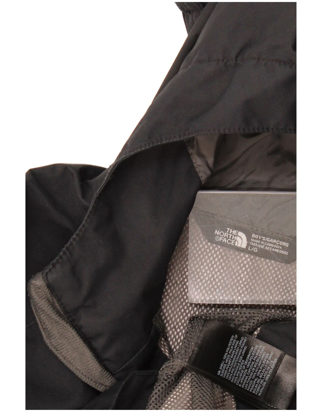 The North Face Boys Regnjakke med hætte 11-12 år Stor sort polyester