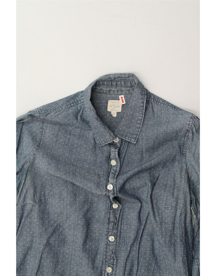 J. CREW Womens Shirt UK 6 XS Blue Spotted Cotton Vintage J. Crew and Second-Hand J. Crew from Messina Hembry 